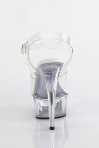 Pleaser  DELIGHT-608VL Sandal in Clear Vinyl
