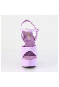 Pleaser  DELIGHT-609 Sandal in Purple Patent