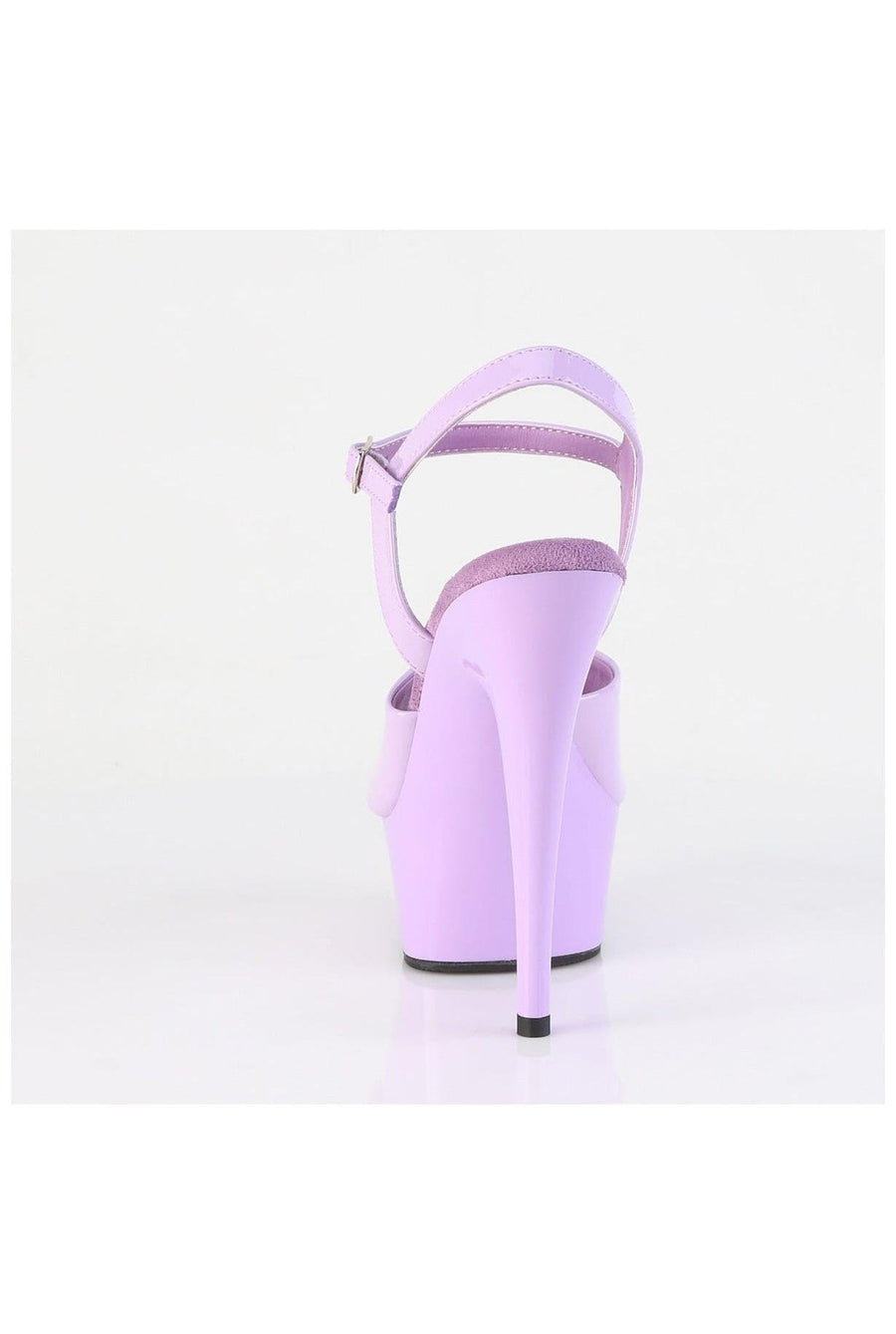 Pleaser  DELIGHT-609 Sandal in Purple Patent