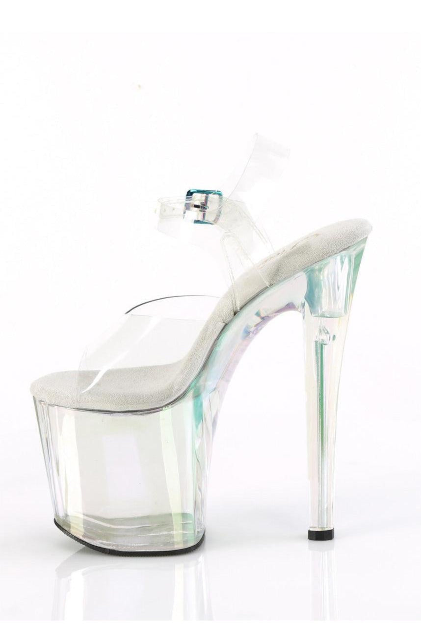 Pleaser  ENCHANT-708HT Sandal in Clear Vinyl