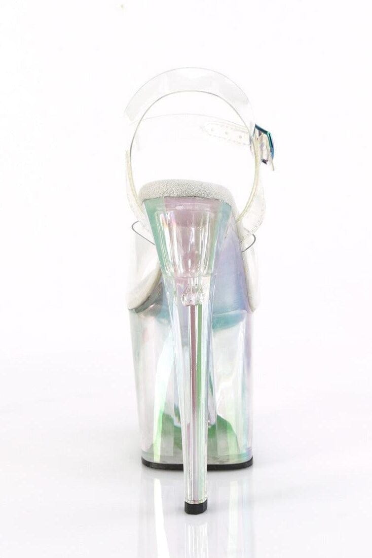 Pleaser  ENCHANT-708HT Sandal in Clear Vinyl