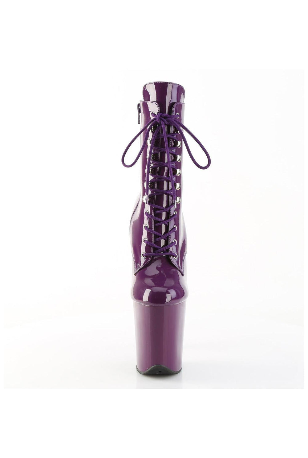 Pleaser  FLAMINGO-1020 Ankle Boot in Purple Patent