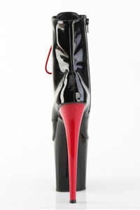 Pleaser  FLAMINGO-1020 Ankle Boot in Black Patent