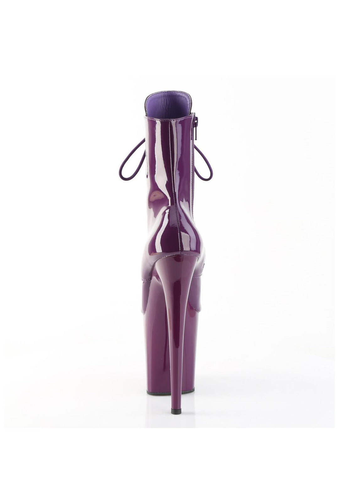 Pleaser  FLAMINGO-1020 Ankle Boot in Purple Patent
