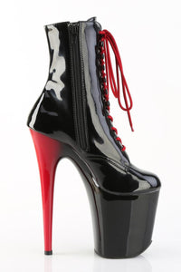 Pleaser  FLAMINGO-1020 Ankle Boot in Black Patent