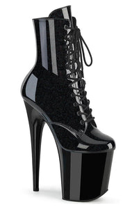 Pleaser  FLAMINGO-1020BLG Ankle Boot in Black Patent from SexyShoes.com