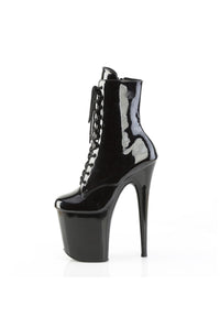 Pleaser  FLAMINGO-1020BLG Ankle Boot in Black Patent
