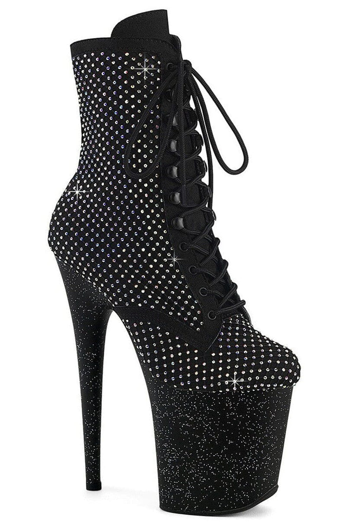 Pleaser Black Ankle Boots Platform Stripper Shoes | Buy at Sexyshoes.com