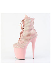 Pleaser  FLAMINGO-1020RM Ankle Boot in Pink Faux Suede