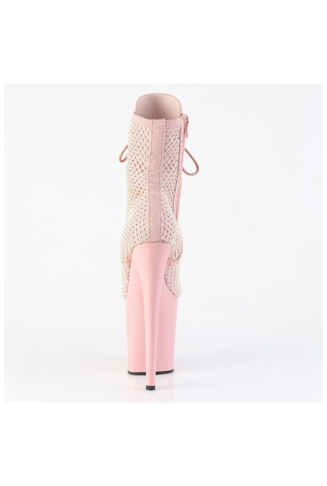 Pleaser  FLAMINGO-1020RM Ankle Boot in Pink Faux Suede