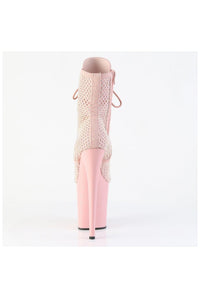 Pleaser  FLAMINGO-1020RM Ankle Boot in Pink Faux Suede