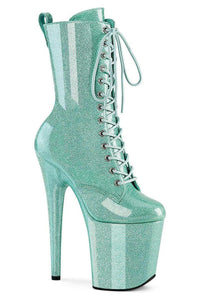 Pleaser  FLAMINGO-1040GP Ankle Boot in Green Patent from SexyShoes.com
