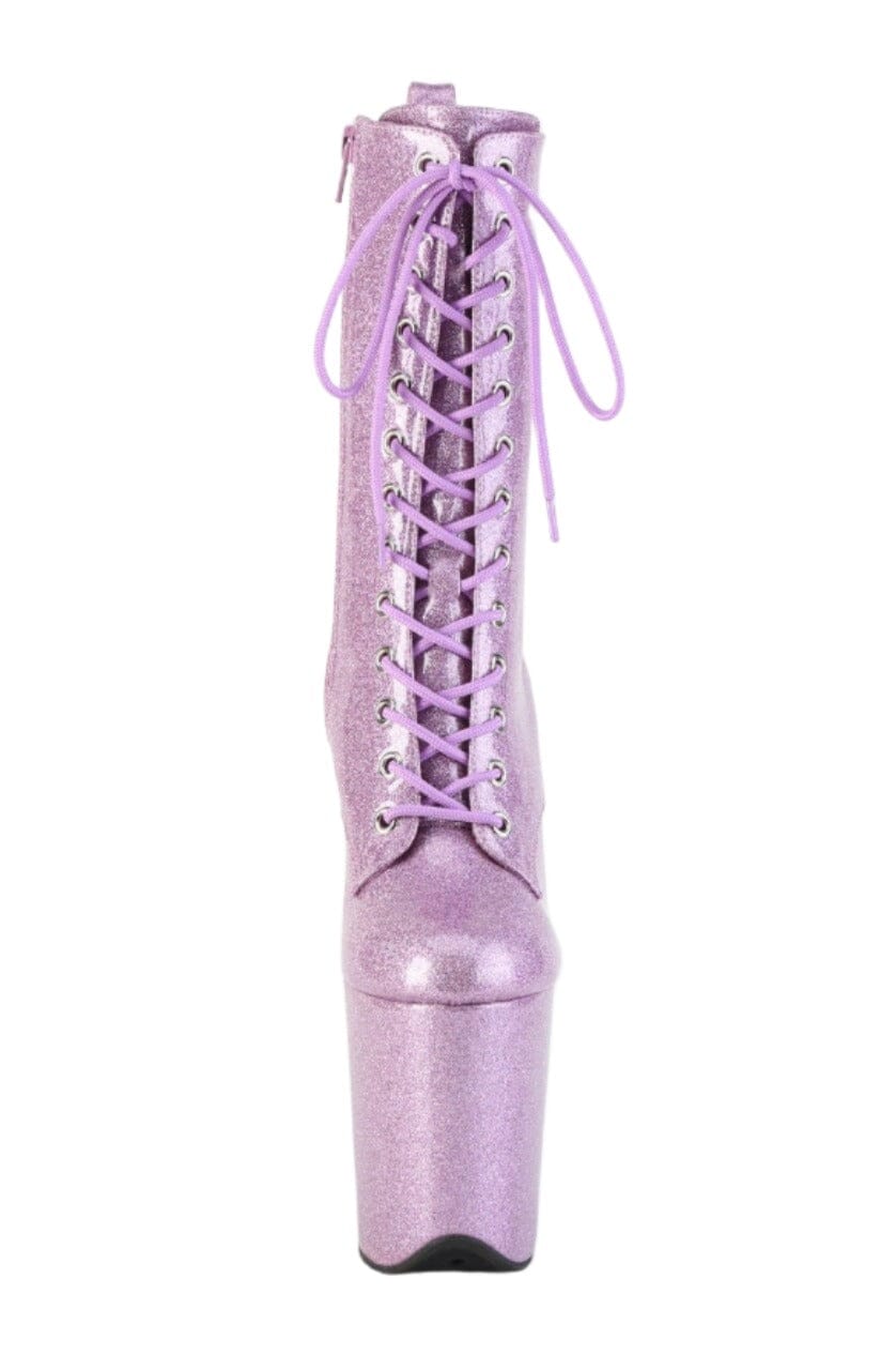 Pleaser  FLAMINGO-1040GP Ankle Boot in Purple Patent