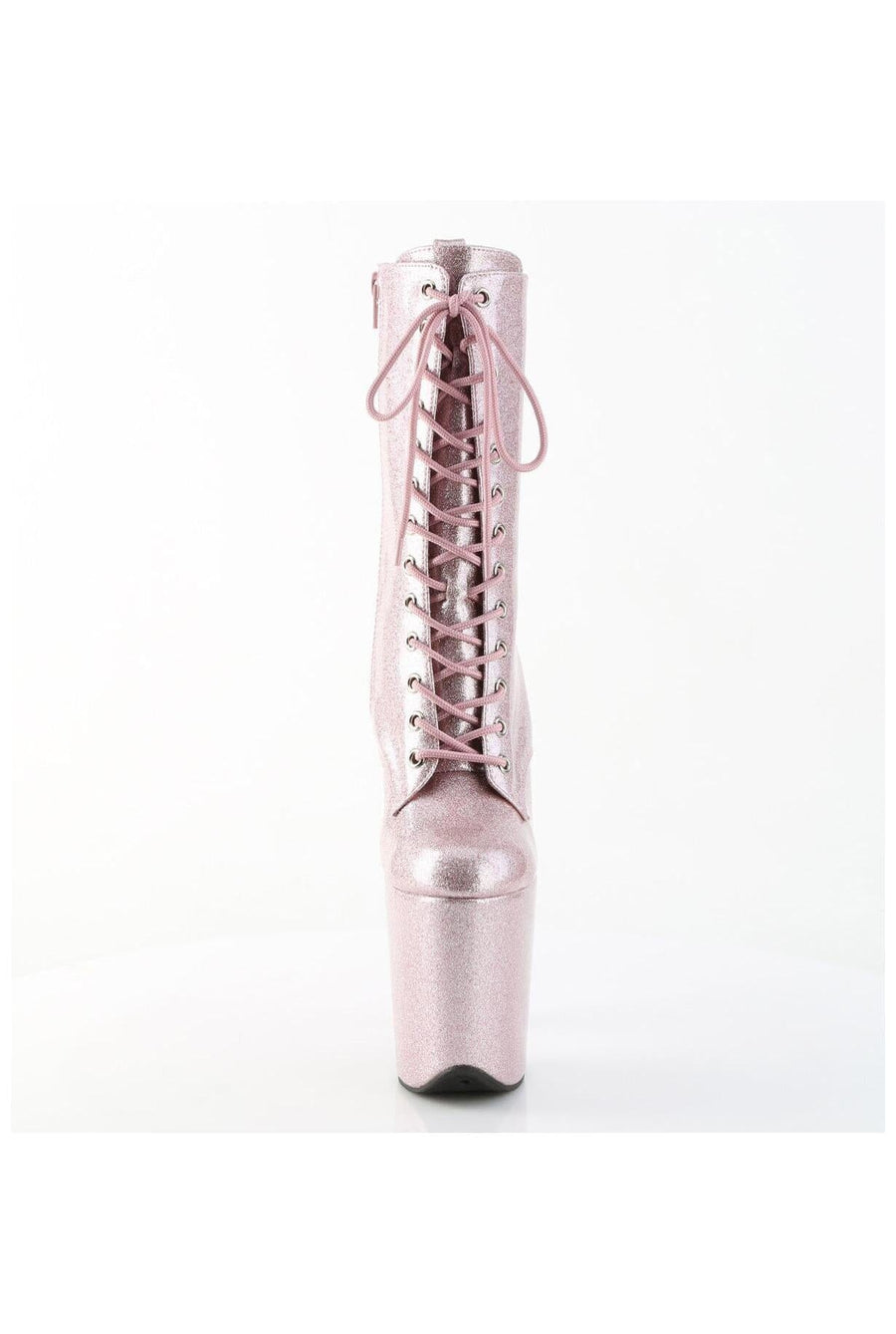 Pleaser  FLAMINGO-1040GP Ankle Boot in Pink Patent