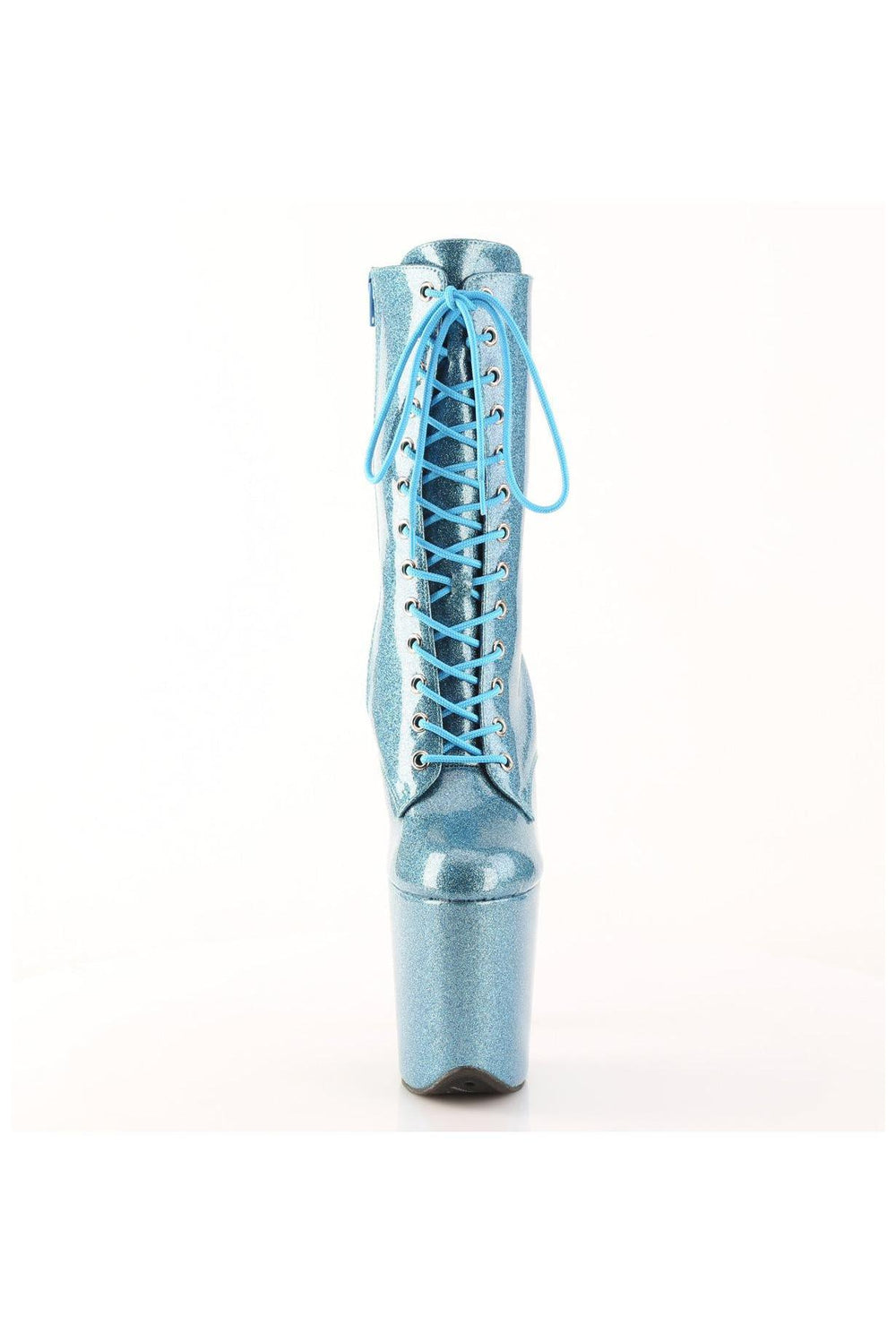 Pleaser  FLAMINGO-1040GP Ankle Boot in Blue Patent