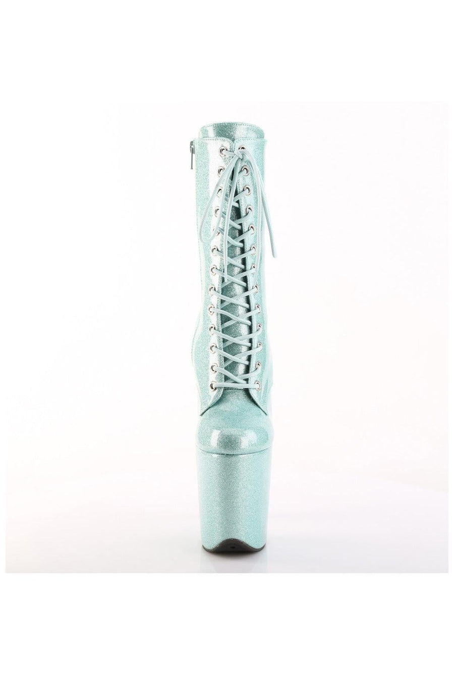 Pleaser  FLAMINGO-1040GP Ankle Boot in Green Patent