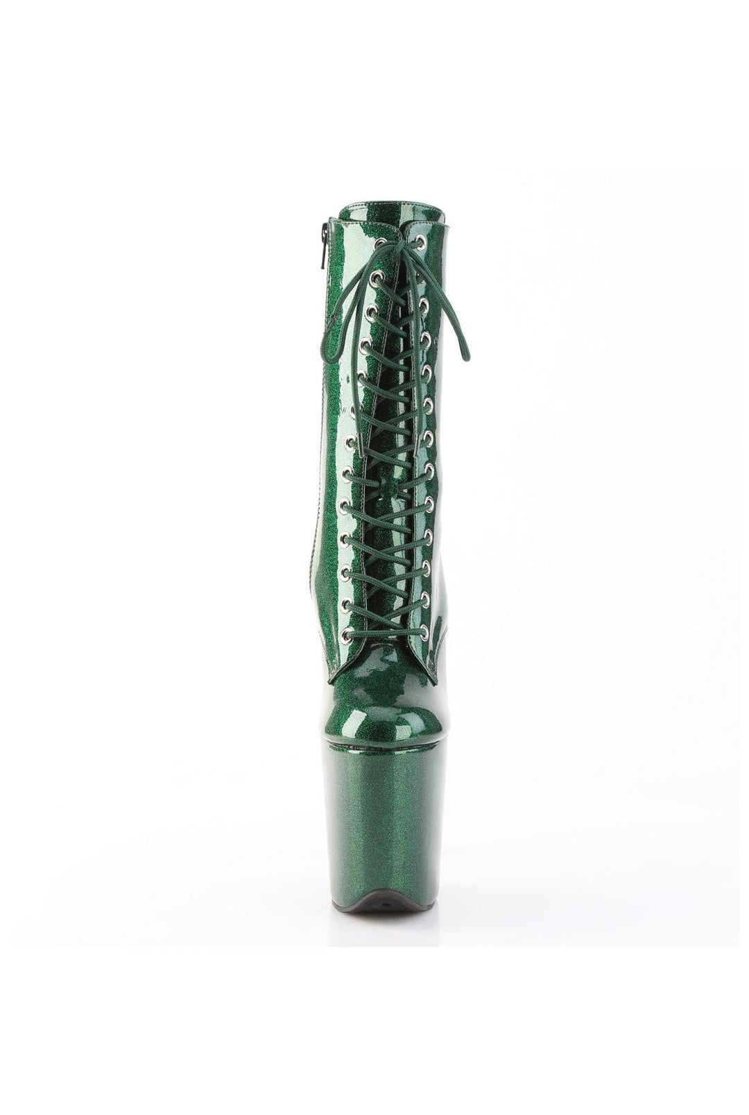 Pleaser  FLAMINGO-1040GP Ankle Boot in Green Patent