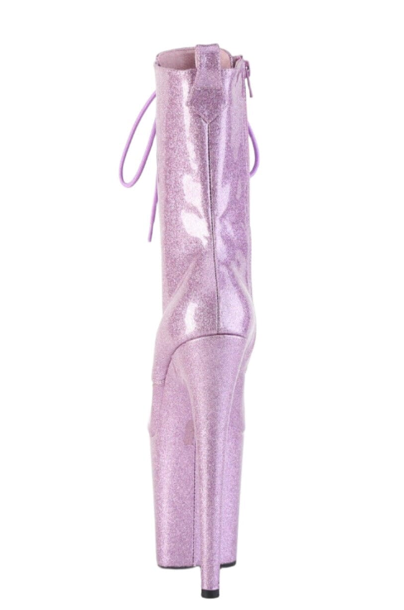 Pleaser  FLAMINGO-1040GP Ankle Boot in Purple Patent