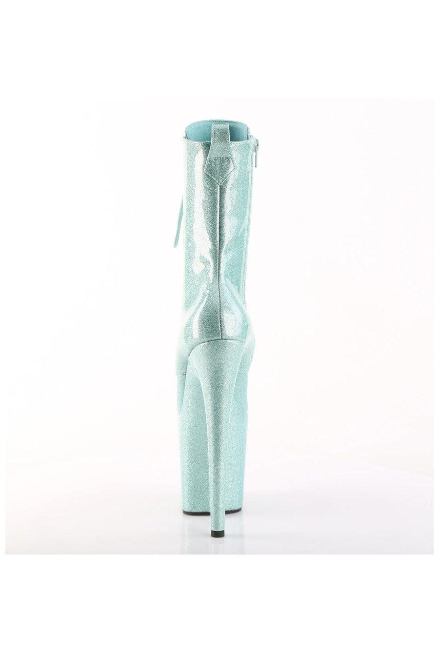 Pleaser  FLAMINGO-1040GP Ankle Boot in Green Patent