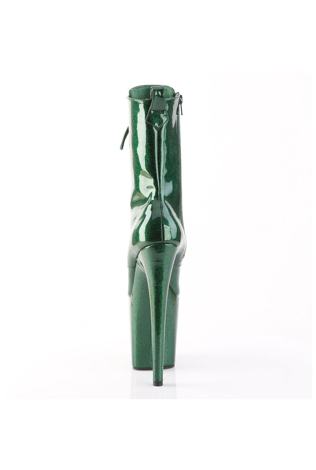 Pleaser  FLAMINGO-1040GP Ankle Boot in Green Patent