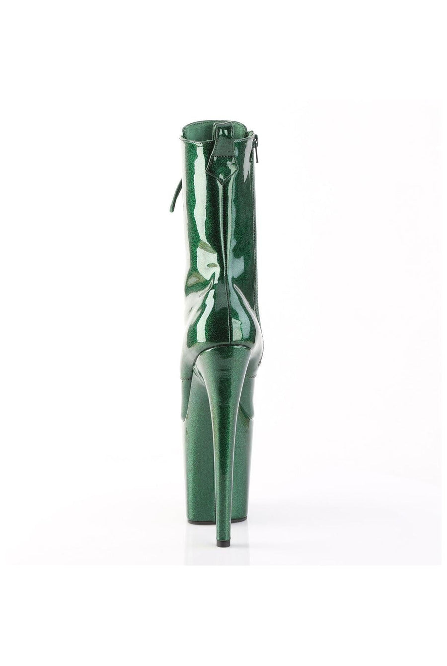 Pleaser  FLAMINGO-1040GP Ankle Boot in Green Patent