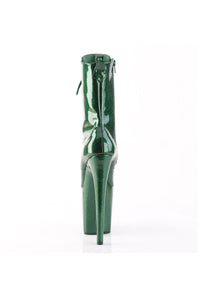 Pleaser  FLAMINGO-1040GP Ankle Boot in Green Patent