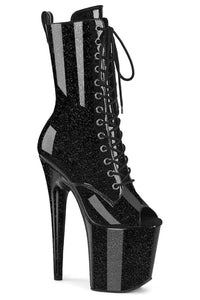 Pleaser  FLAMINGO-1041GP Ankle Boot in Black Patent from SexyShoes.com