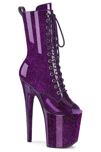 Pleaser  FLAMINGO-1041GP Ankle Boot in Purple Patent from SexyShoes.com