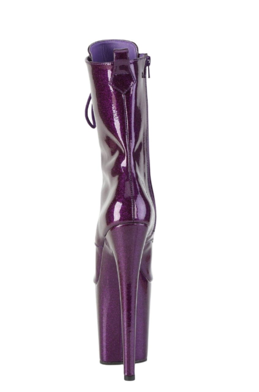 Pleaser  FLAMINGO-1041GP Ankle Boot in Purple Patent