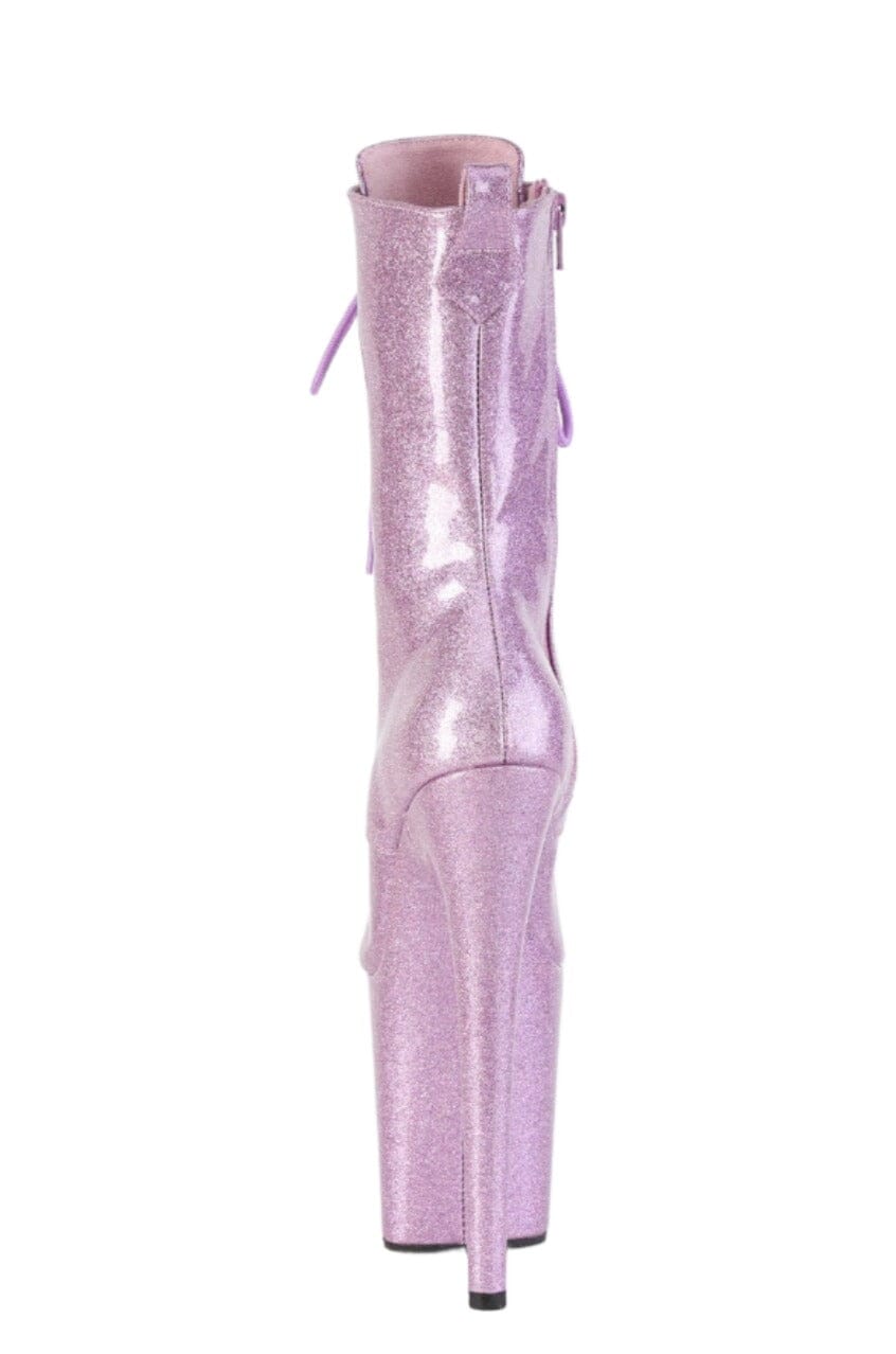Pleaser  FLAMINGO-1041GP Ankle Boot in Purple Patent