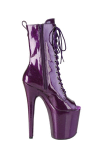 Pleaser  FLAMINGO-1041GP Ankle Boot in Purple Patent