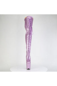 Pleaser  FLAMINGO-3020GP Thigh Boot in Purple Patent