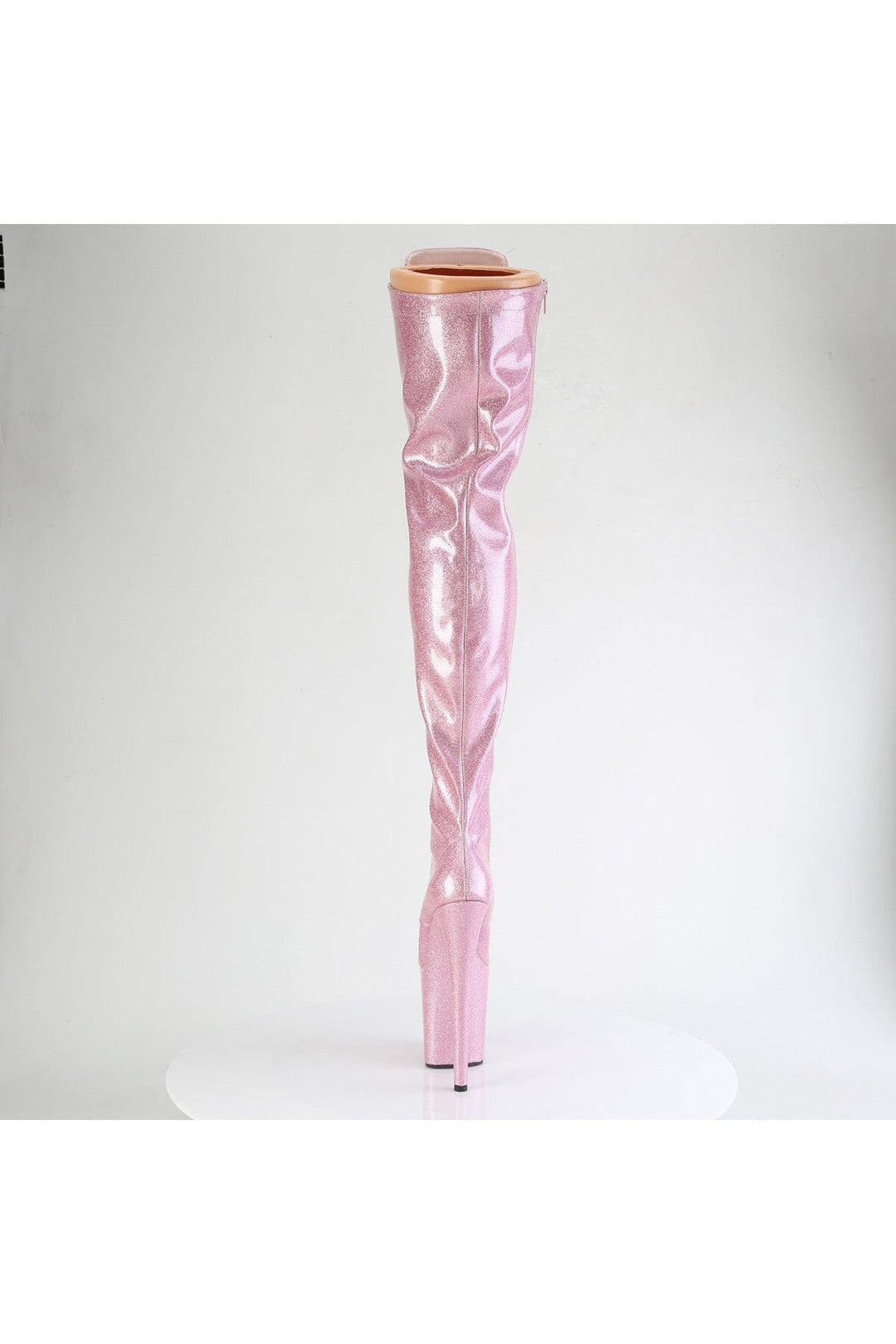 Pleaser  FLAMINGO-3020GP Thigh Boot in Pink Patent
