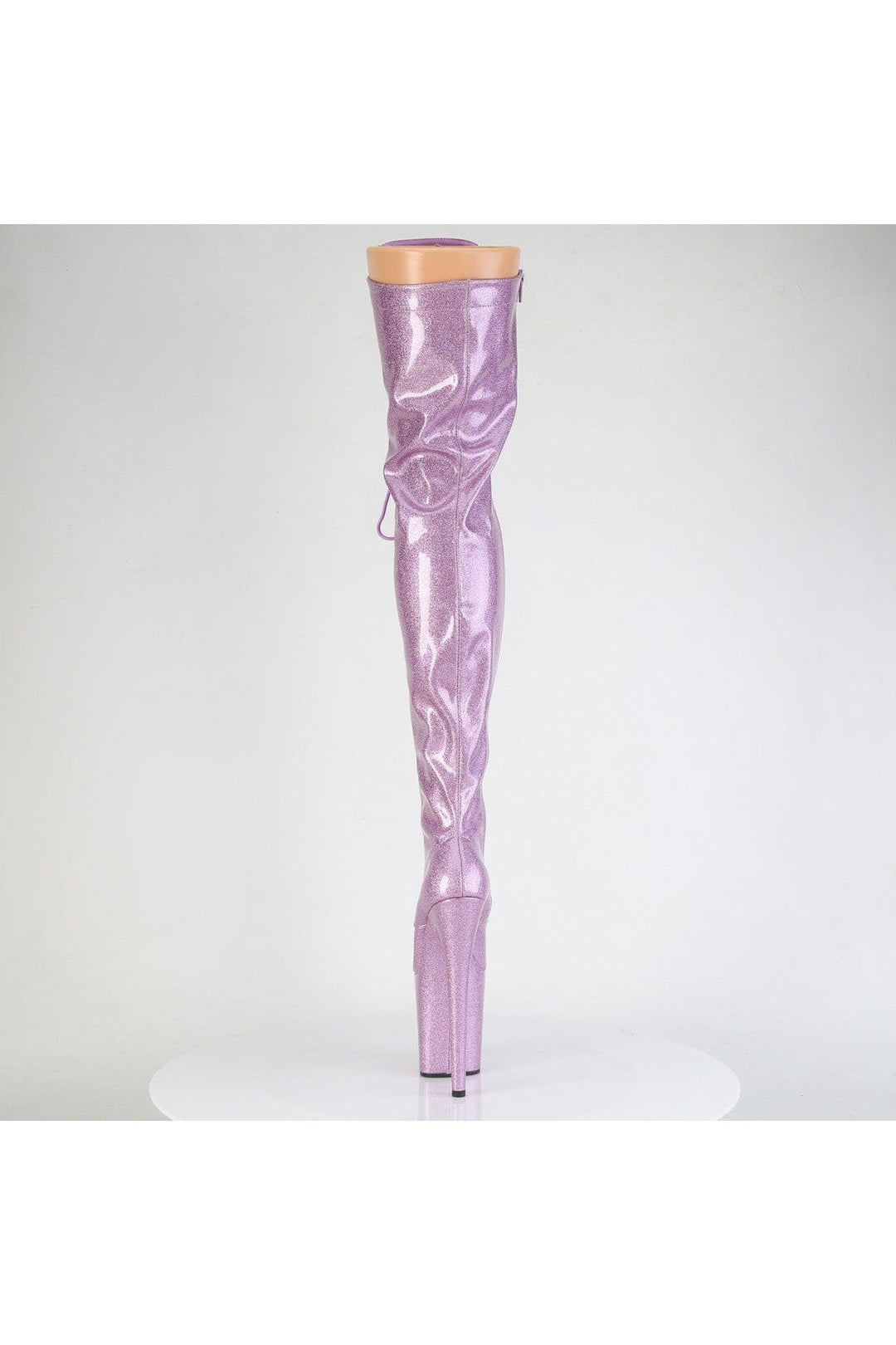 Pleaser  FLAMINGO-3020GP Thigh Boot in Purple Patent