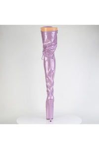 Pleaser  FLAMINGO-3020GP Thigh Boot in Purple Patent