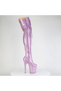 Pleaser  FLAMINGO-3020GP Thigh Boot in Purple Patent