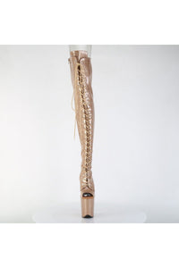 Pleaser  FLAMINGO-3021GP Thigh Boot in Gold Patent