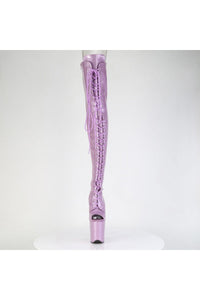 Pleaser  FLAMINGO-3021GP Thigh Boot in Purple Patent