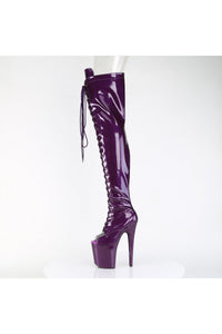 Pleaser  FLAMINGO-3021GP Thigh Boot in Purple Patent