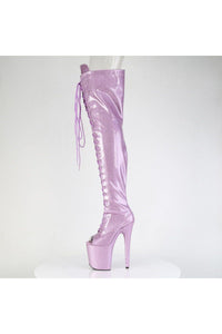 Pleaser  FLAMINGO-3021GP Thigh Boot in Purple Patent