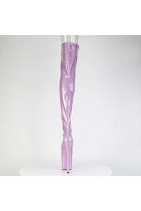 Pleaser  FLAMINGO-3021GP Thigh Boot in Purple Patent