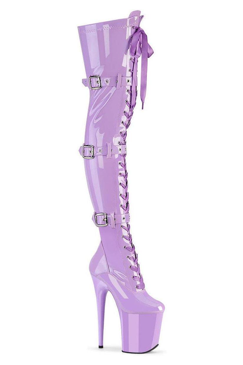 Pleaser Purple Thigh Boots Platform Stripper Shoes | Buy at Sexyshoes.com