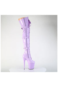 Pleaser  FLAMINGO-3028 Thigh Boot in Purple Patent