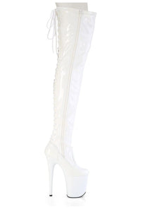 Pleaser  FLAMINGO-3850 Thigh Boot in Nude Patent