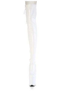 Pleaser  FLAMINGO-3850 Thigh Boot in Nude Patent