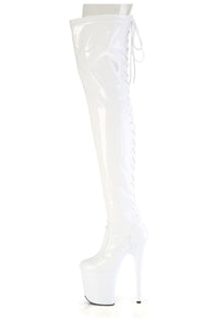 Pleaser  FLAMINGO-3850 Thigh Boot in Nude Patent
