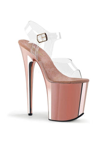 Pleaser  FLAMINGO-808 Sandal in Clear-Red 