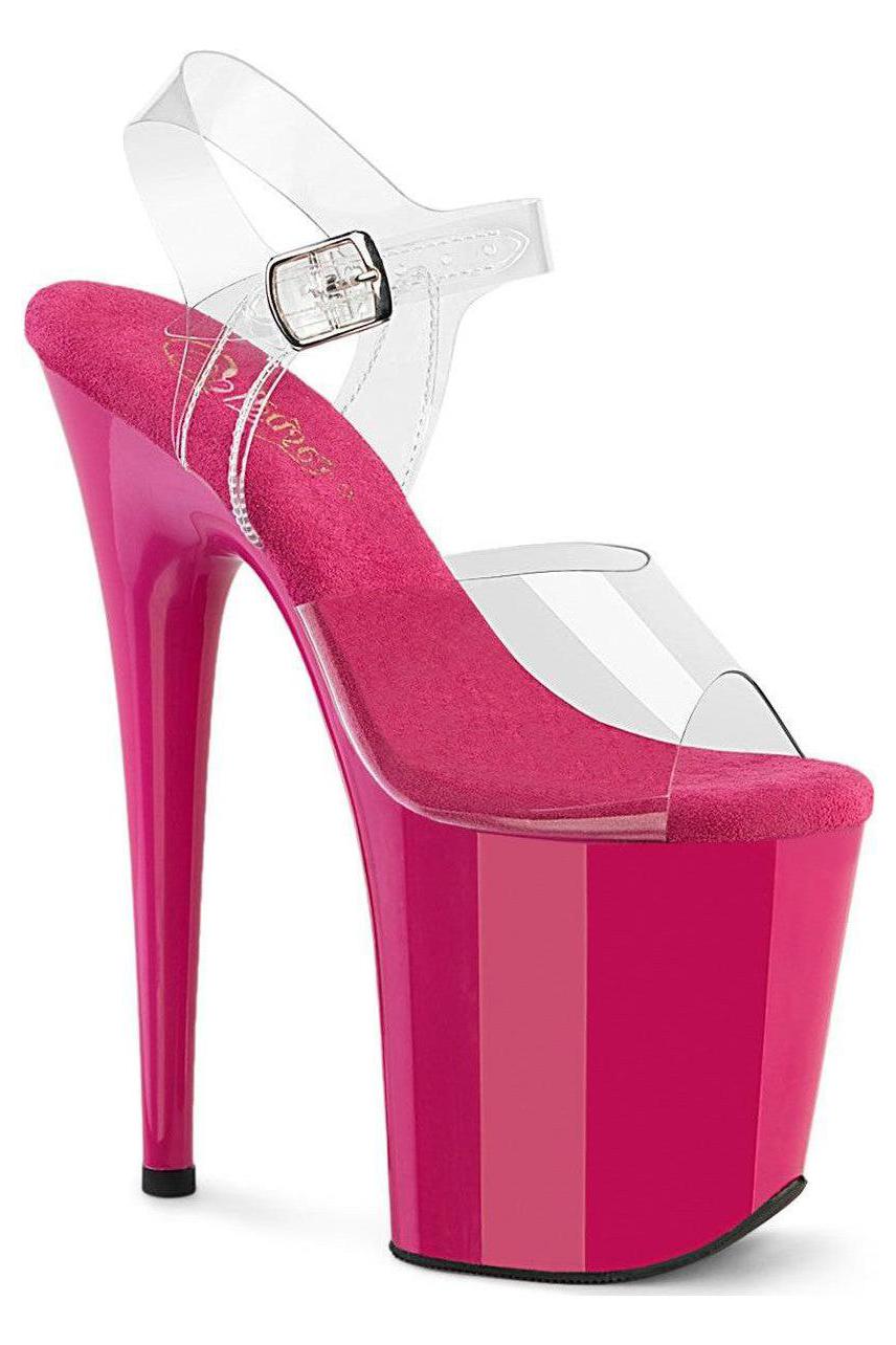 Pleaser  FLAMINGO-808 Sandal in Clear Vinyl from SexyShoes.com