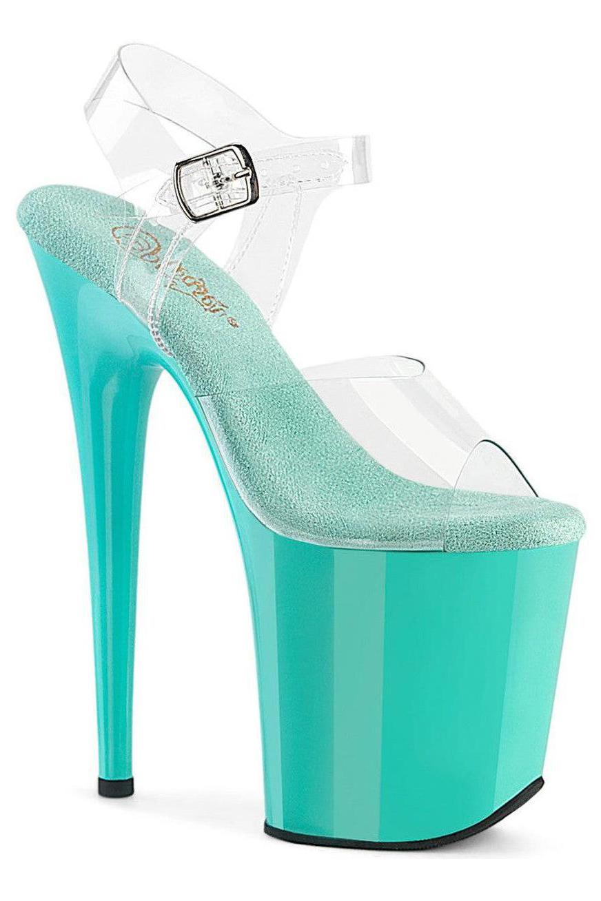 Pleaser  FLAMINGO-808 Sandal in Clear Vinyl from SexyShoes.com