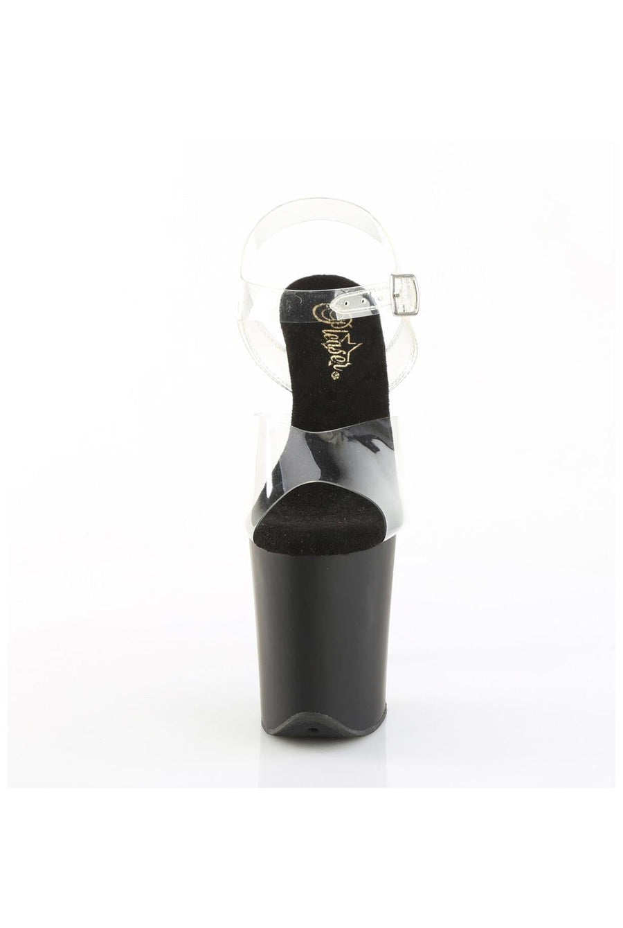 Pleaser  FLAMINGO-808 Sandal in Clear Vinyl